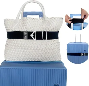 2-in-1 Adjustable Elastic Travel Belt for Luggage Straps Add a Bag JOONMING Luggage Strap Over Handle Suitcases Belt for Carry On Bag for Suitcases Add a Bag for Airport, Trip, Boarding
