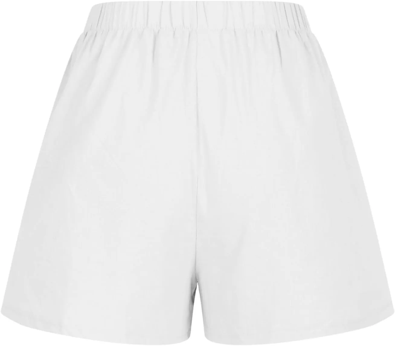 2024 Linen Shorts for Women Trendy Summer Solid Wide Leg Pants Casual Elastic Waist Lounge Trousers with Pockets