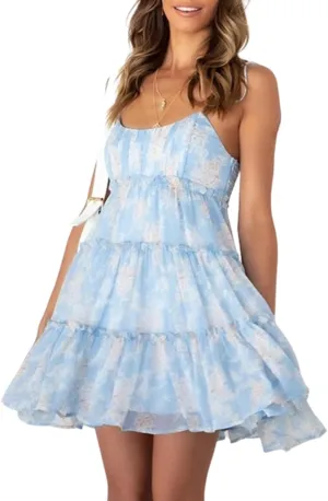 2024 New Women's Summer Printed Suspender Mini Dress,Summer Floral Mini Dress,Women's Boho Floral Mini Dress