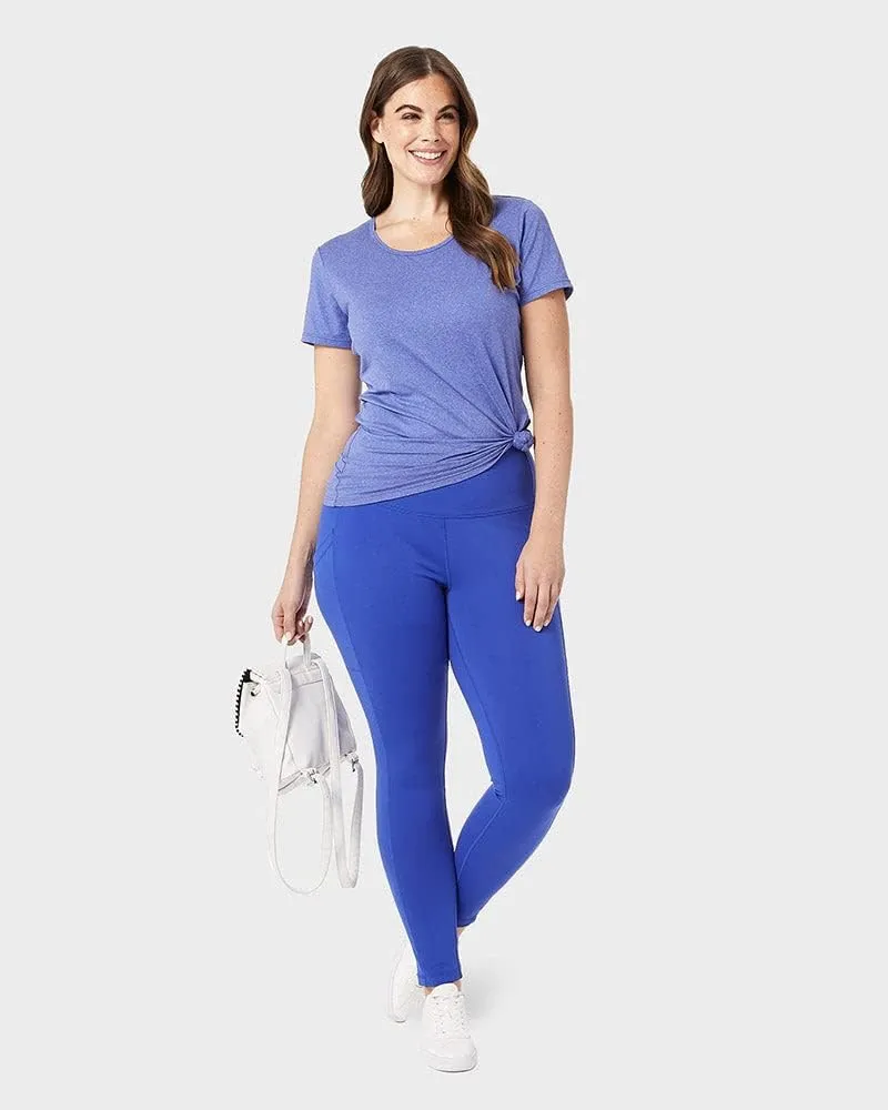 32 Degrees Womens High Waist Yoga Pants with Pockets | Workout Athletic Leggings