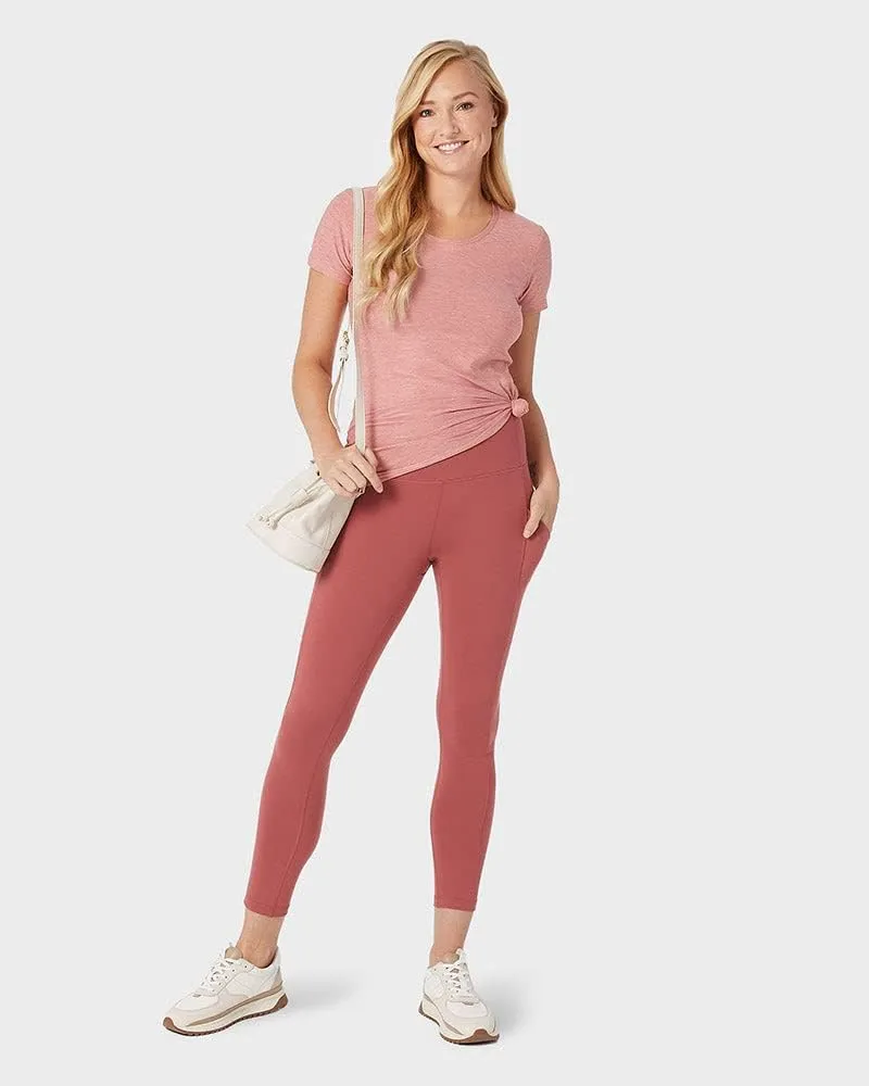 32 Degrees Womens High Waist Yoga Pants with Pockets | Workout Athletic Leggings