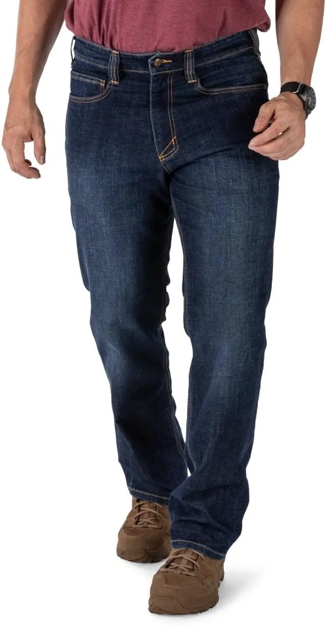 5.11 Tactical Men's Defender-Flex Straight Jeans Mechanical Stretch Fabric Classic Pockets Style 74477