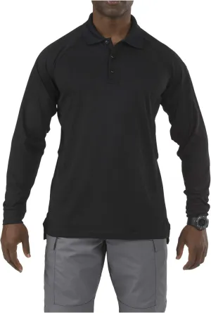 5.11 Tactical Men's Performance Long Sleeve Work Polo, 100% Polyester Fabric, Style 72049/72049T
