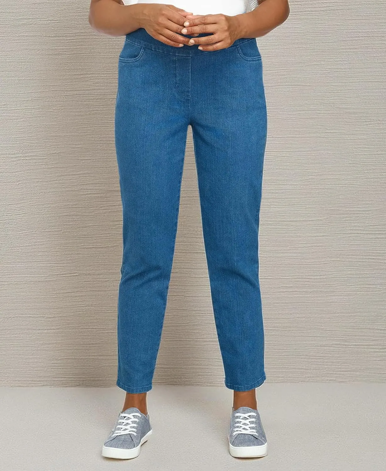 Alfred Dunner Womens Super Stretch Mid-Rise Short Length Pant