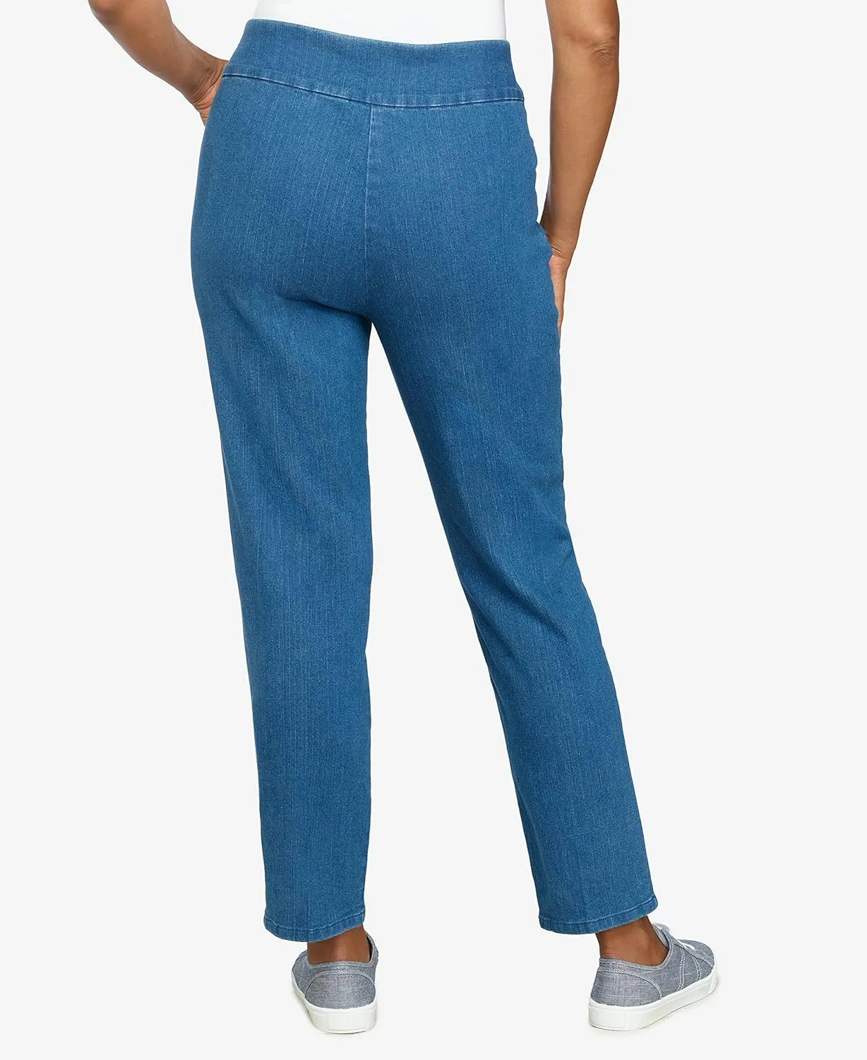 Alfred Dunner Womens Super Stretch Mid-Rise Short Length Pant