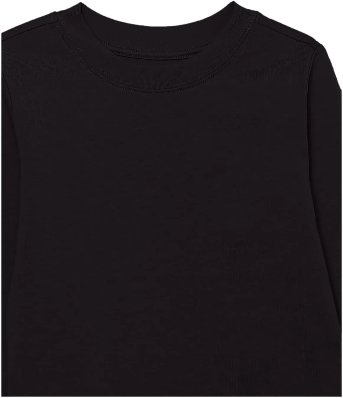 Amazon Essentials Unisex Kids and Toddlers' Long-Sleeve Rib Cuff T-Shirt, Pack of 2