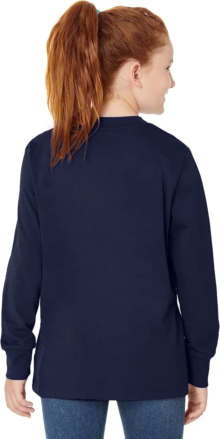 Amazon Essentials Unisex Kids and Toddlers' Long-Sleeve Rib Cuff T-Shirt, Pack of 2