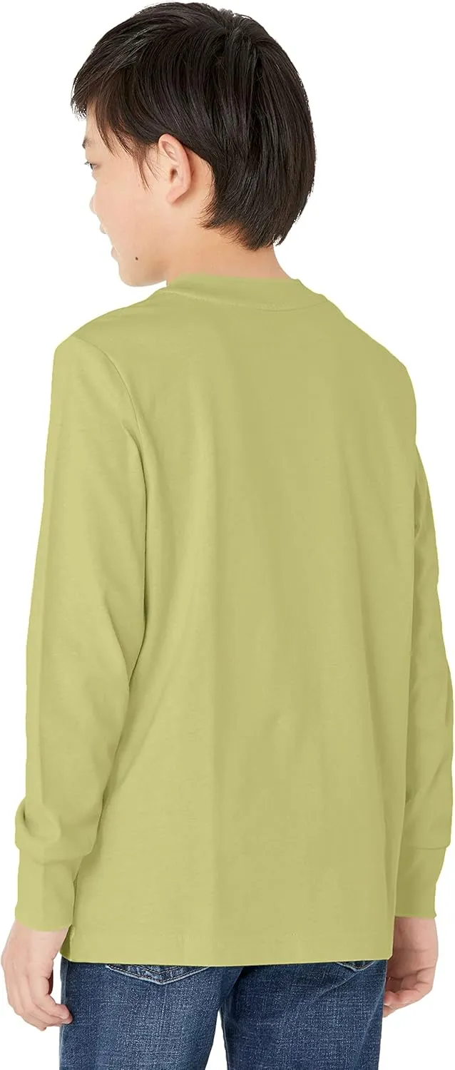 Amazon Essentials Unisex Kids and Toddlers' Long-Sleeve Rib Cuff T-Shirt, Pack of 2