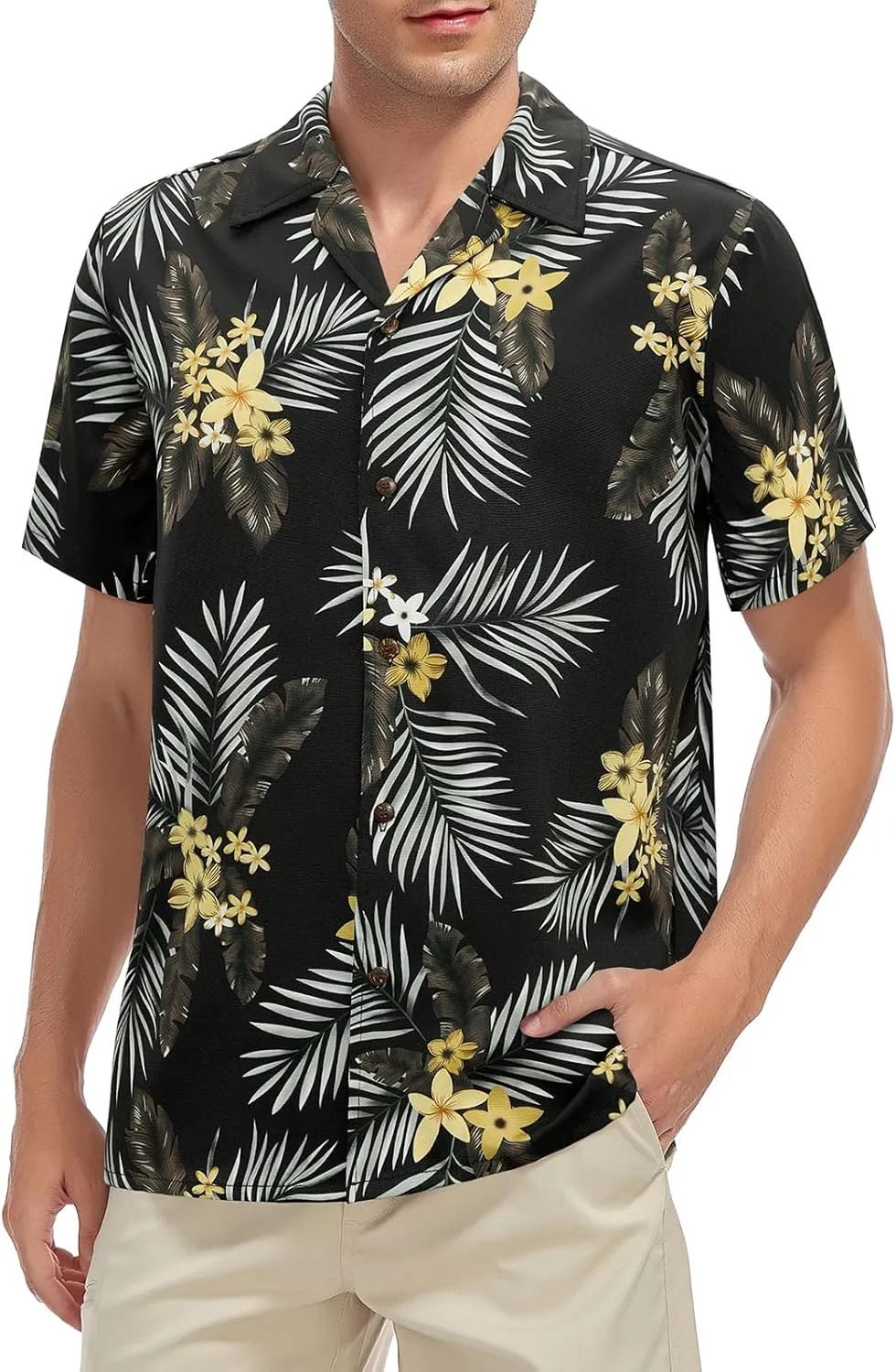 American Trends Hawaiian Shirt for Men Short Sleeve Tropical Beach Shirts Mens Casual Button Down Summer Vacation Wear