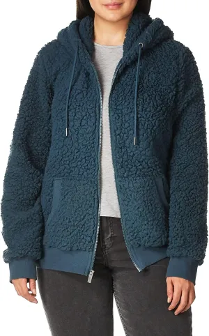 Andrew Marc Women's Teddy Fleece Full Zip Hooded Jacket