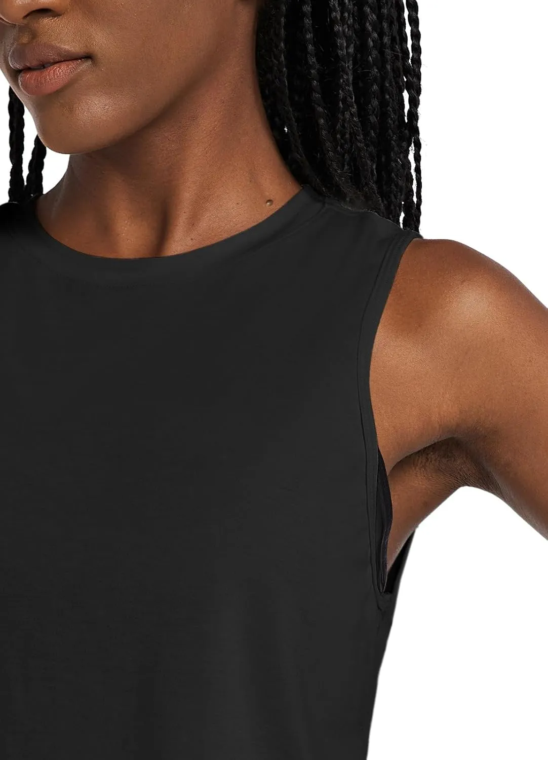 baleaf Workout Tops for Women Crop Tank Top Quick Dry Athletic Gym Exercise Sleeveless Shirts Muscle Yoga Loose Fit