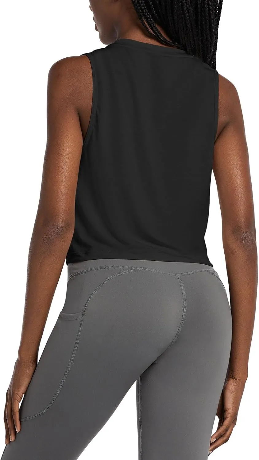 baleaf Workout Tops for Women Crop Tank Top Quick Dry Athletic Gym Exercise Sleeveless Shirts Muscle Yoga Loose Fit
