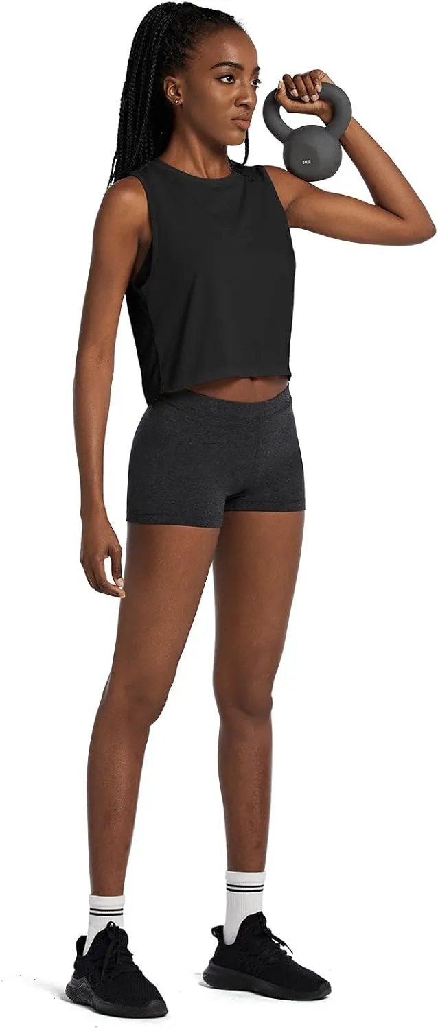 baleaf Workout Tops for Women Crop Tank Top Quick Dry Athletic Gym Exercise Sleeveless Shirts Muscle Yoga Loose Fit