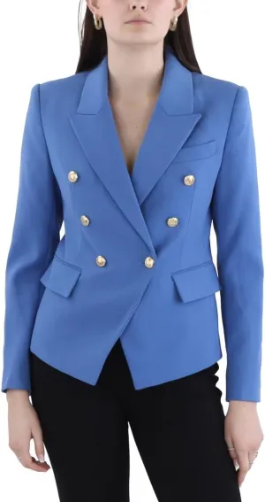 BCBGMAXAZRIA Women's Long Sleeve V Neck Double Breasted Blazer