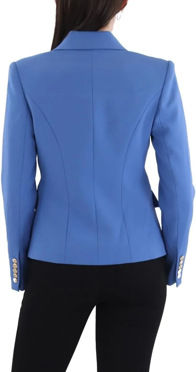 BCBGMAXAZRIA Women's Long Sleeve V Neck Double Breasted Blazer