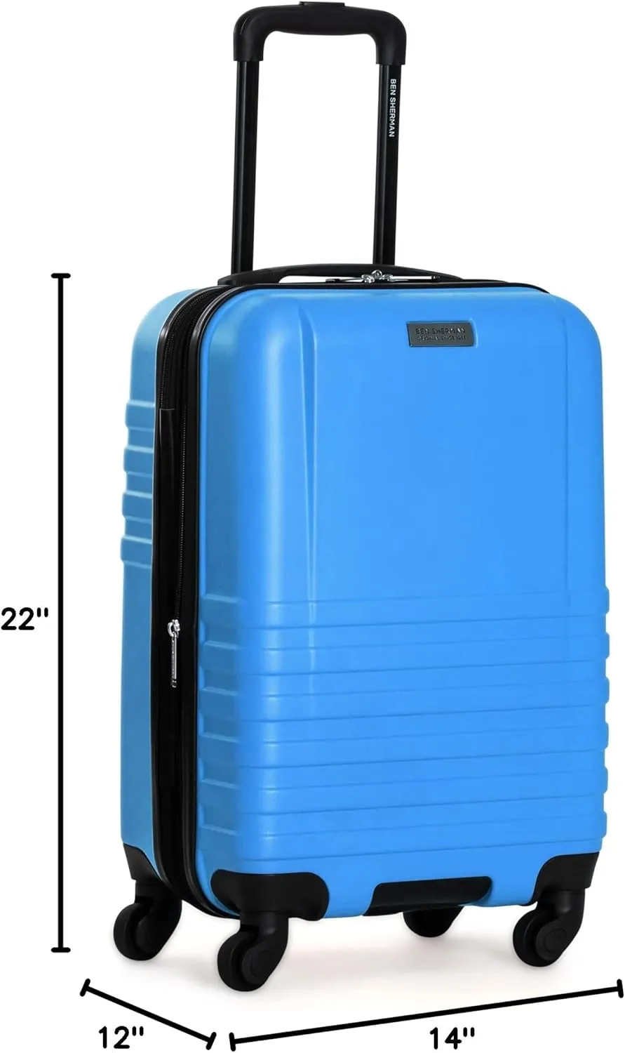 Ben Sherman Hereford Spinner Travel Upright Luggage, Brilliant Blue, 20-Inch Carry On