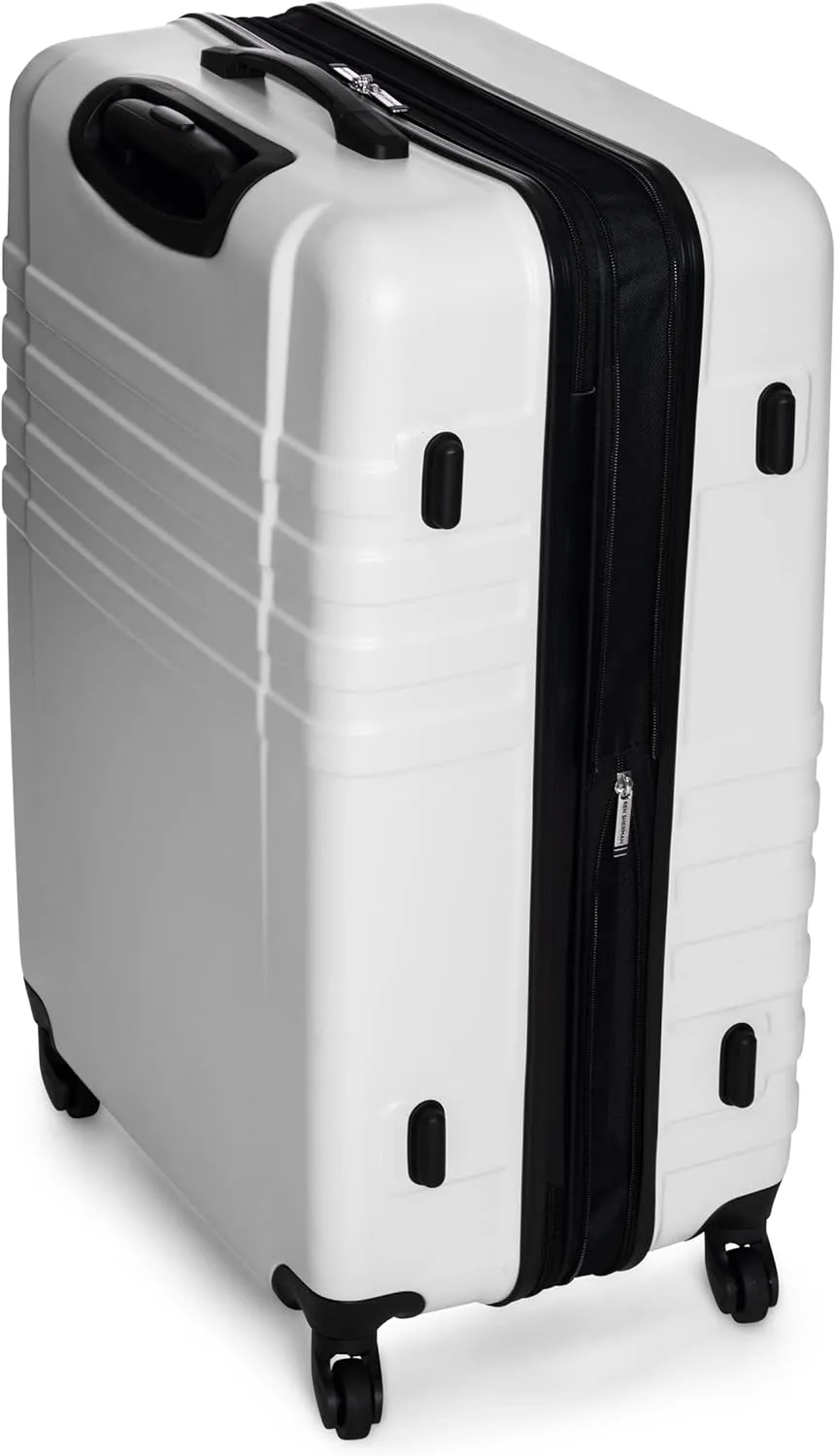 Ben Sherman Hereford Spinner Travel Upright Luggage, White, 28-Inch Checked