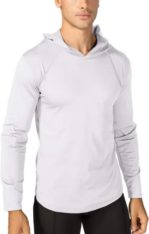 BIYLACLESEN Men's Sun Protection Long Sleeve T-Shirt UPF 50  Performance Running Shirts with hood