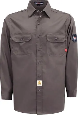 BOCOMAL FR Shirts Flame Resistant 100% C NFPA2112 7.5oz Men's Fire Retardant Welding Shirt