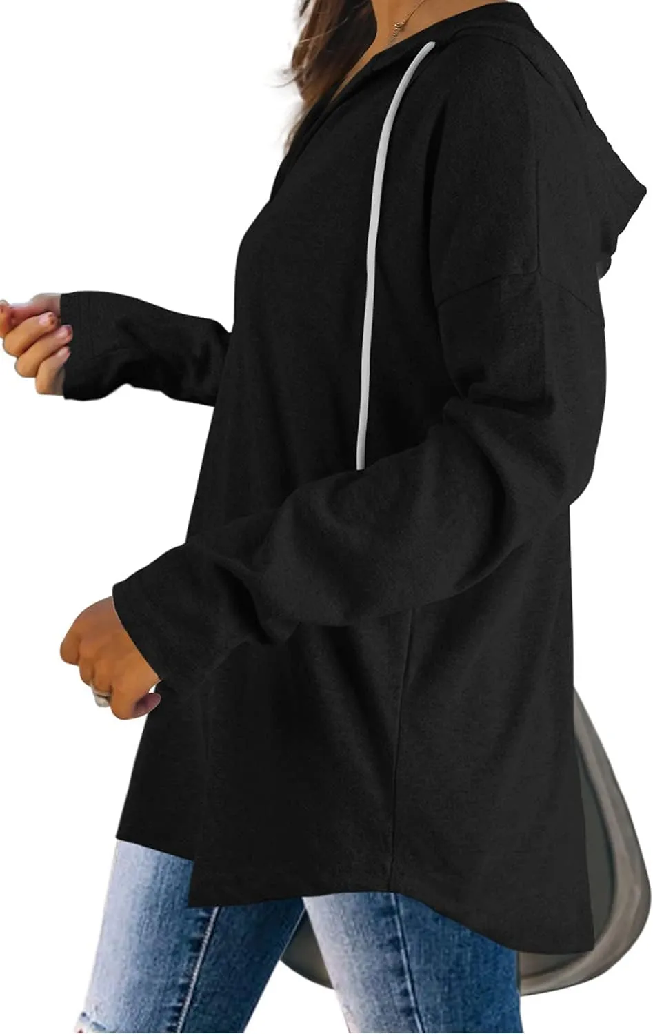 Bofell Womens Fashion Tops Hoodies for Women Pullover Oversized Sweatshirts Long SLeeve Shirts Loose Fit