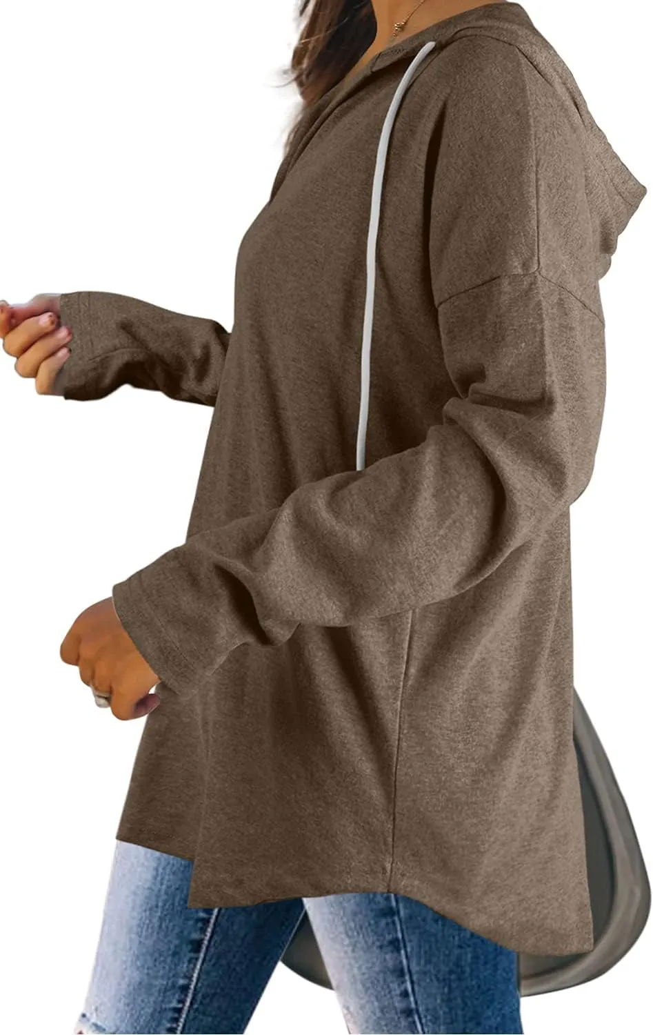 Bofell Womens Fashion Tops Hoodies for Women Pullover Oversized Sweatshirts Long SLeeve Shirts Loose Fit