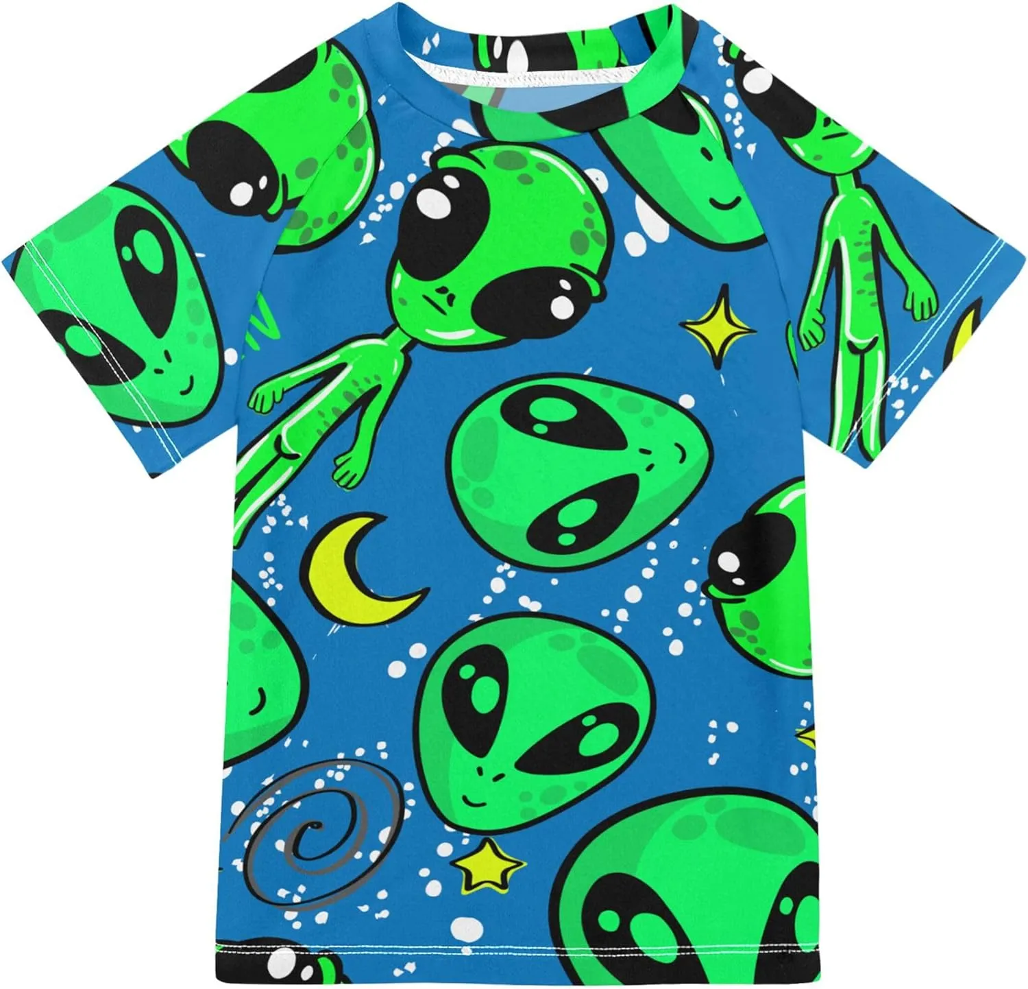 Boys Rash Guard Swim Shirts Quick Dry Short Sleeve UPF 50  Girls Rashguard Swimsuit