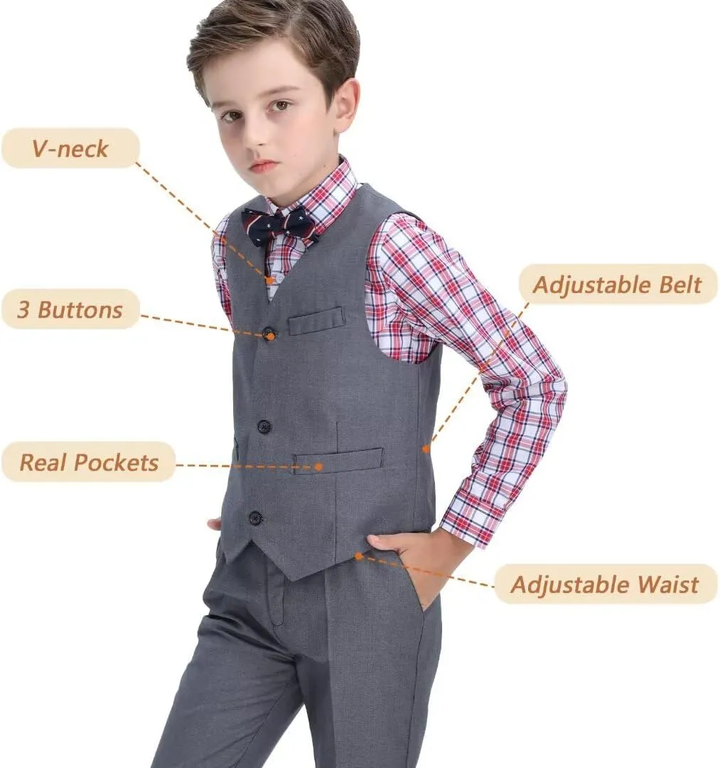 Boys Suits Toddler Formal Suit Set Kids Ring Bearer Outfit for Teen Boys Wedding Tuxedo Communion Dress Clothes