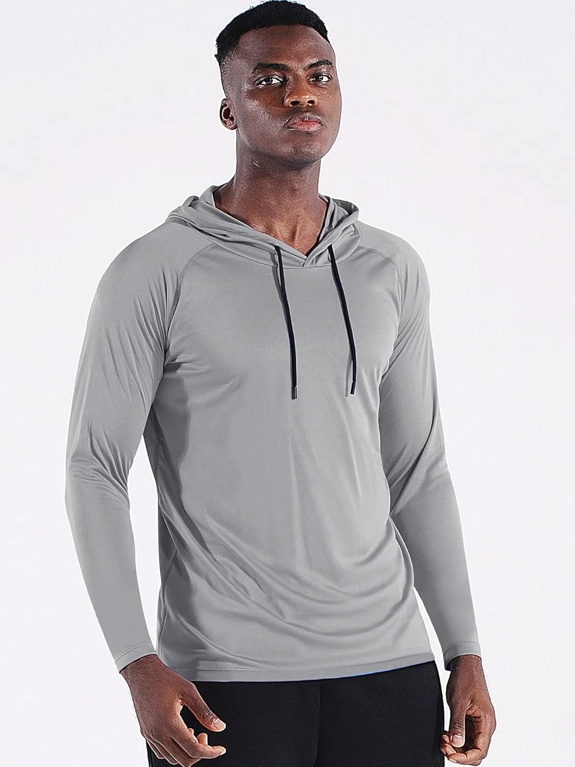 CADMUS Men's Workout Long Sleeve Fishing Shirts UPF 50  Sun Protection Dry Fit Hoodies