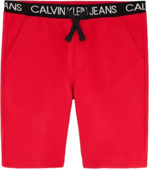 Calvin Klein Boys' Pull-on Fleece Jogger Shorts, Drawstring Closure
