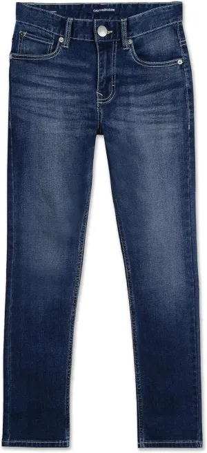 Calvin Klein Boys' Skinny Fit Stretch Denim Jeans, 5-Pocket Style, Zipper Fly & Button Closure