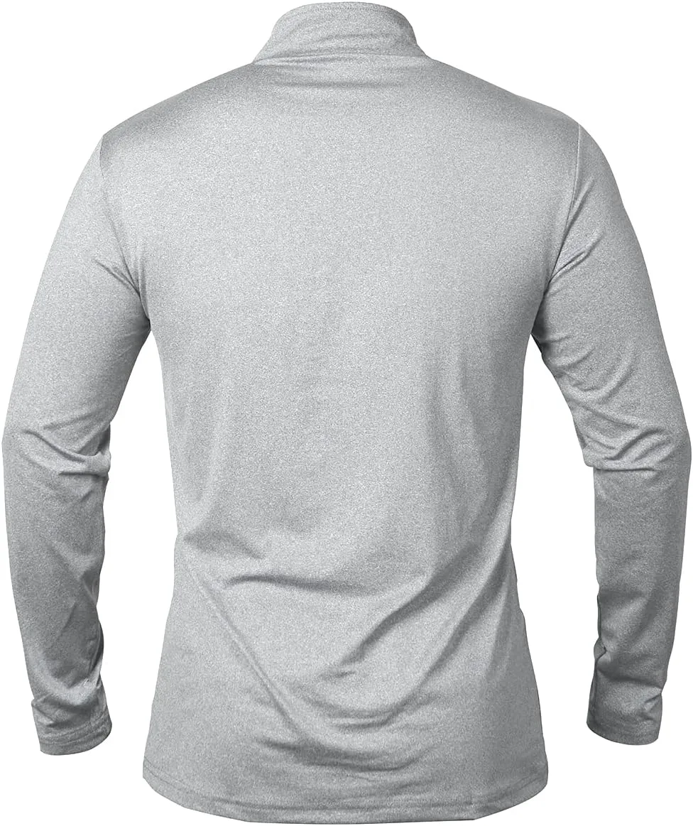 CARWORNIC Men's Long Sleeve Athletic Shirts 1/4 Zip Pullover Quick Dry Active Sports Sweatshirt for Running Workout Gym