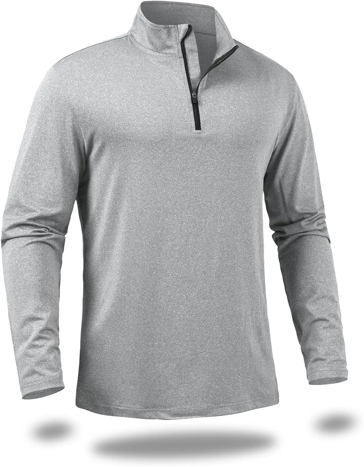 CARWORNIC Men's Long Sleeve Athletic Shirts 1/4 Zip Pullover Quick Dry Active Sports Sweatshirt for Running Workout Gym