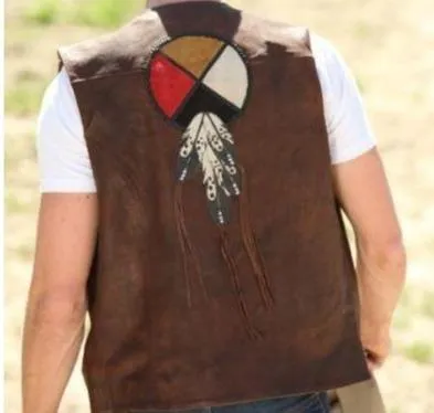 Circle of Life Leather Vest