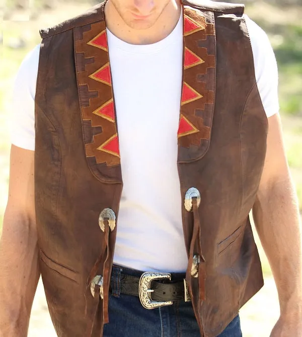 Circle of Life Leather Vest
