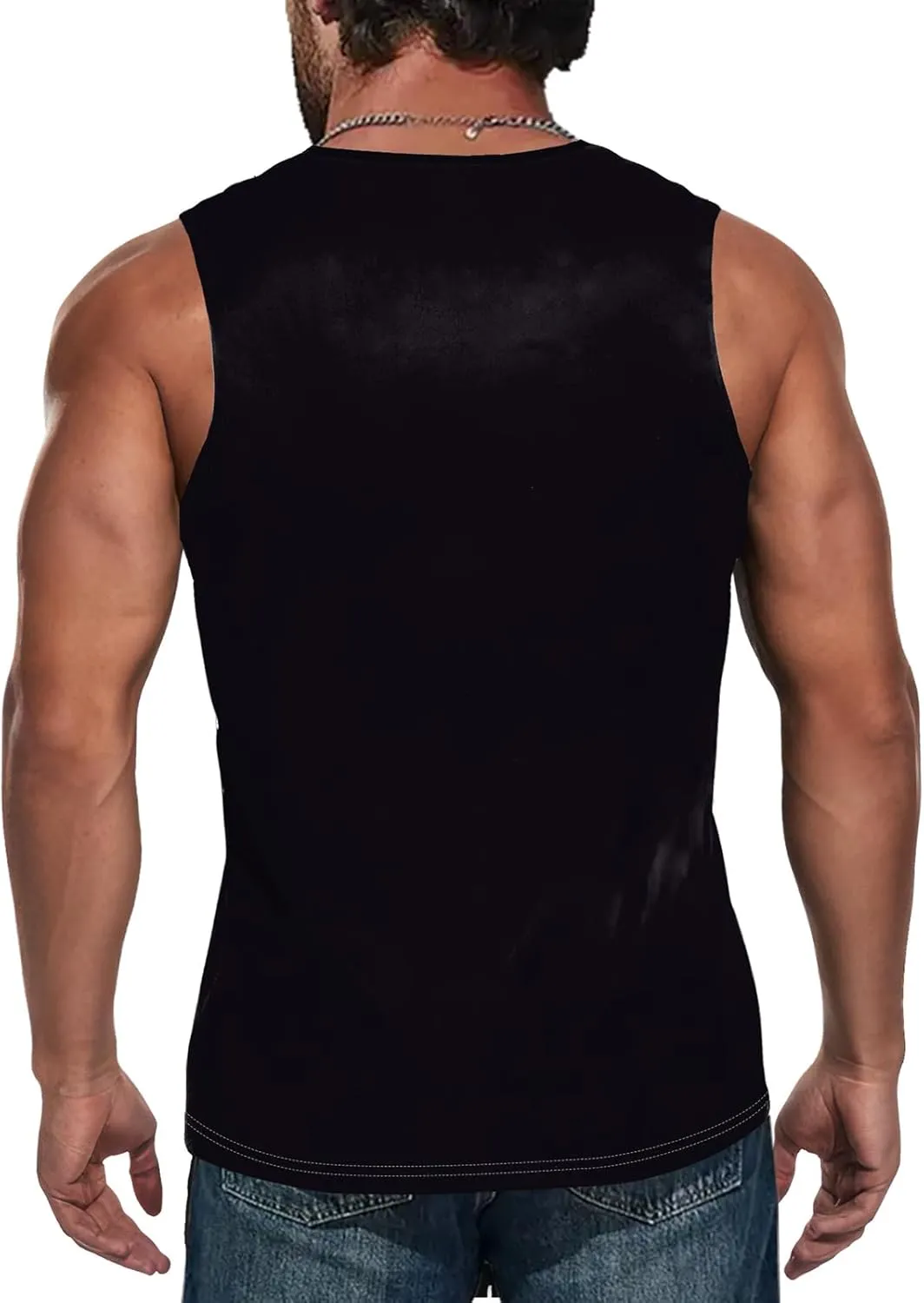 color cosplayer Mens Sleeveless Beach Tank Tops Workout Gym Shirts Palm Tree Shirt