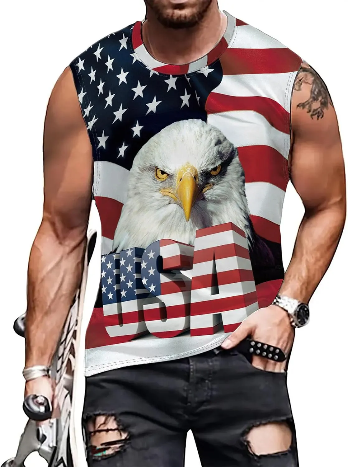 color cosplayer Mens Sleeveless Beach Tank Tops Workout Gym Shirts Palm Tree Shirt