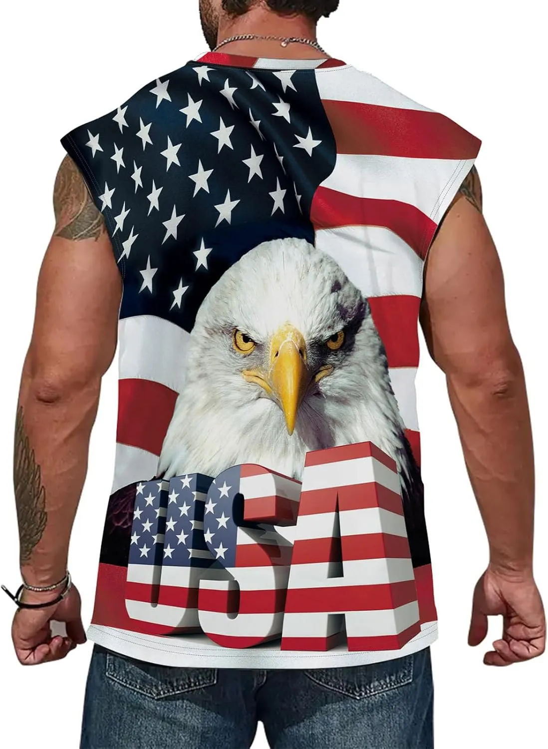 color cosplayer Mens Sleeveless Beach Tank Tops Workout Gym Shirts Palm Tree Shirt