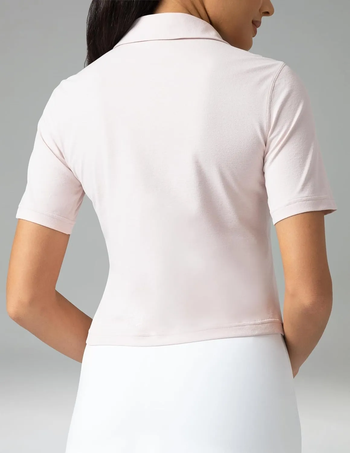 Colorfulkoala Women's Short Sleeve Golf Polo Shirts Collared V Neck Quick Dry Tennis Workout Tops Moisture Wicking