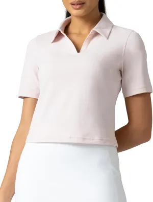 Colorfulkoala Women's Short Sleeve Golf Polo Shirts Collared V Neck Quick Dry Tennis Workout Tops Moisture Wicking