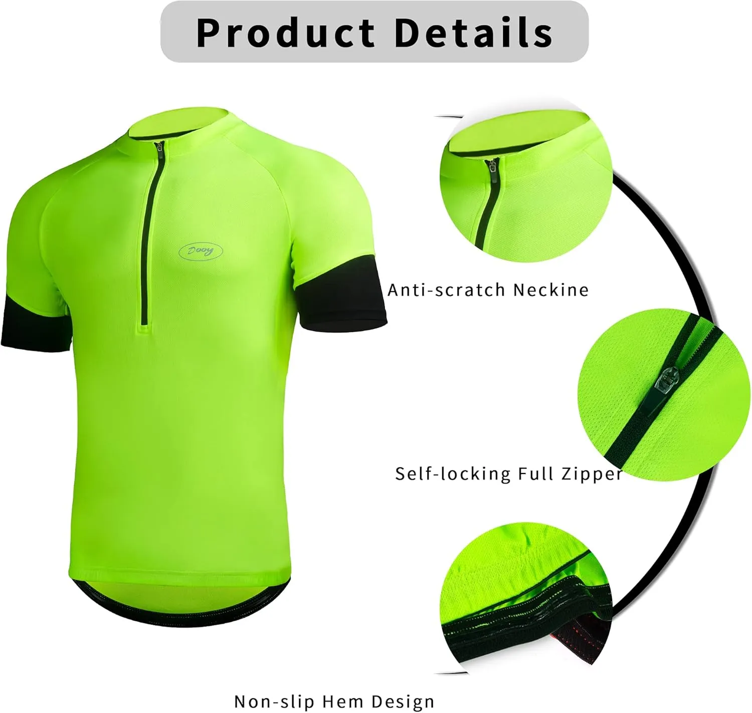 Cycling Jersey Men Short/Long Sleeve MTB Biking Shirts with Pockets- Moisture Wicking,Quick Dry,Reflective Strip