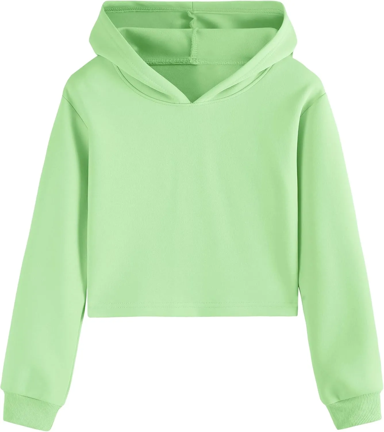 EXARUS Girls Sweatshirts Oversized/Crop Graphic Hoodie Letter Print Crew Neck Pullover Long Sleeve Casual School Kids