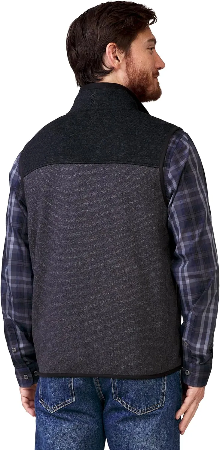 Free Country Men's Full Zip Color Block Sweater Fleece Vest