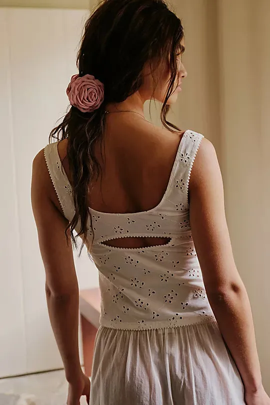 Full Bloom Eyelet Tank