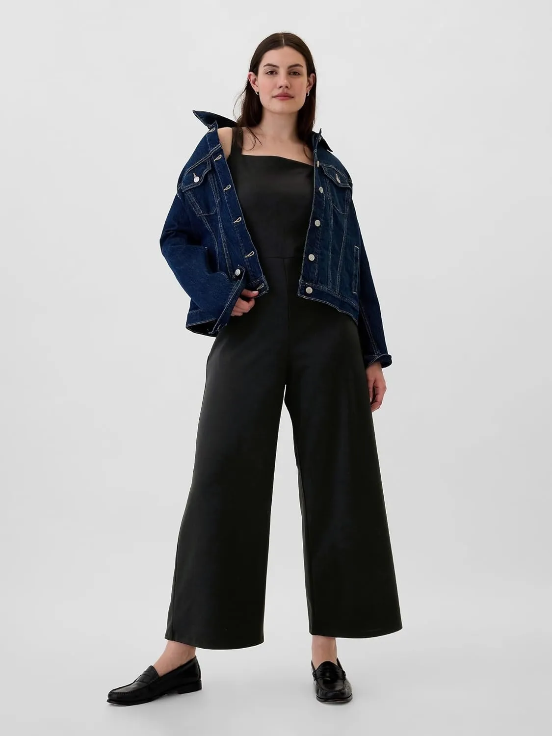GAP womens Squareneck Jumpsuit