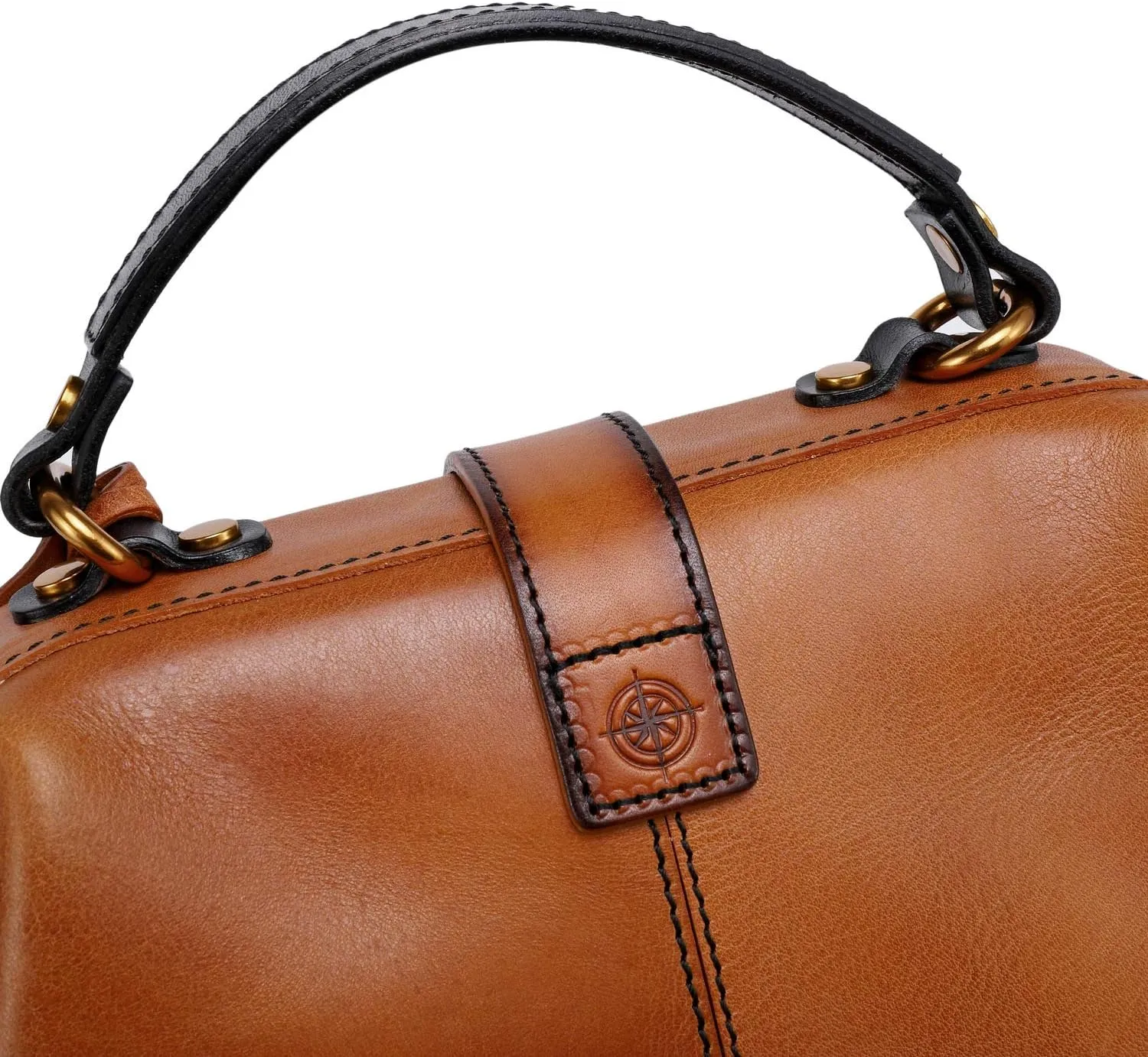 Genuine Leather Backpack Purse for Women Convertible Shoulder Bag Fashion Casual Backpack Ladies Leather Shoulderbag (Chestnut Ombre)