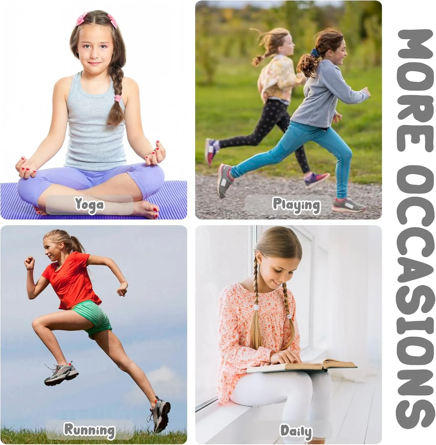 Girls Flare Leggings Bootcut Yoga Pants for Youth with Pocket Bell Bottom High Waist Athletic Workout Tights 3 Pack