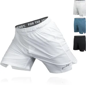 Gold BJJ Airflex Jiu Jitsu Shorts - Fight Short for No Gi, Wrestling, MMA & Boxing