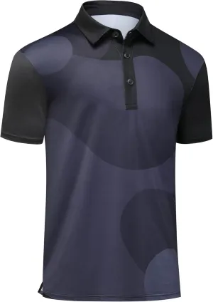 Golf Shirts for Men Quick Dry Performance Short Sleeve Casual Lightweight UPF30 Polo Shirt