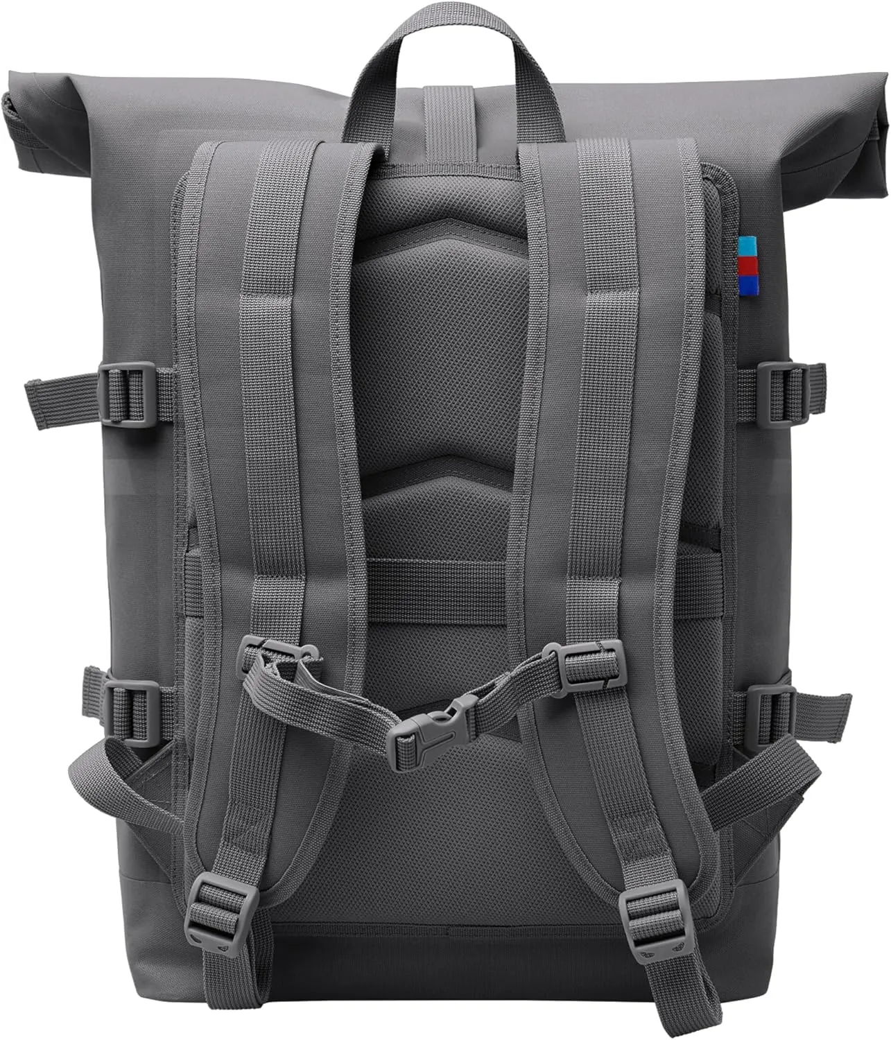 GOT BAG - ROLLTOP Backpack, Hiking & Travel with a 15 Laptop Sleeve, Eco-Conscious Bag Made of Recycled Ocean Impact Plastic (Shark Color)