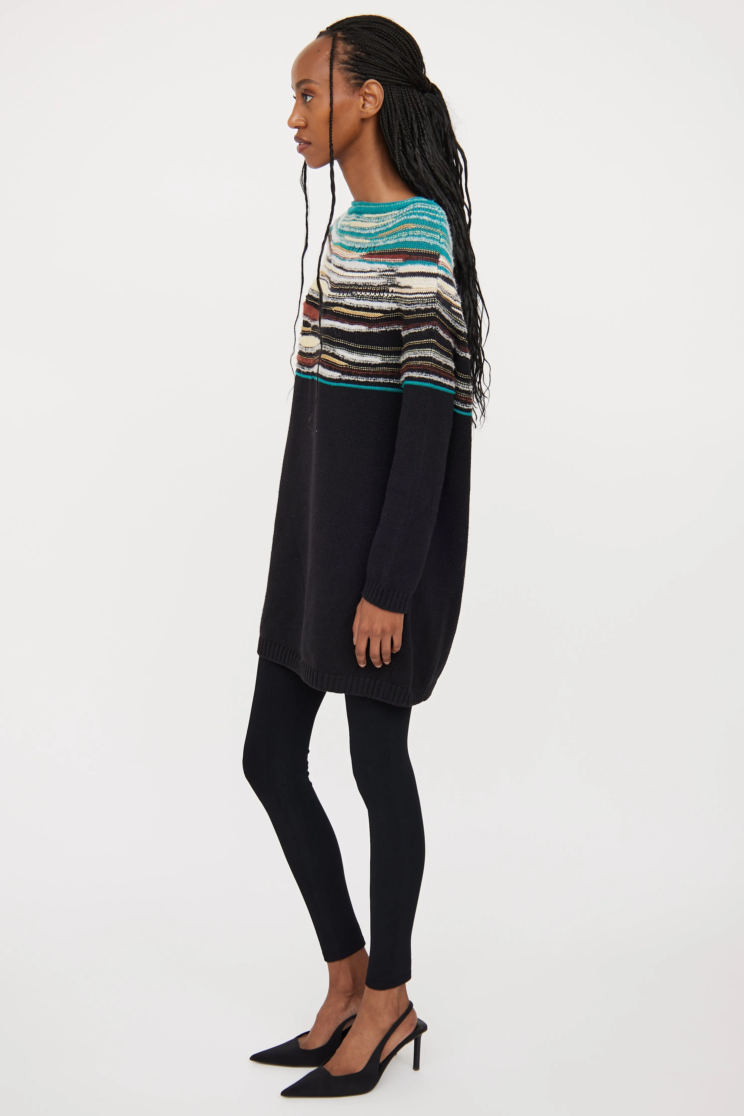 Green & Multi Knit Sweater